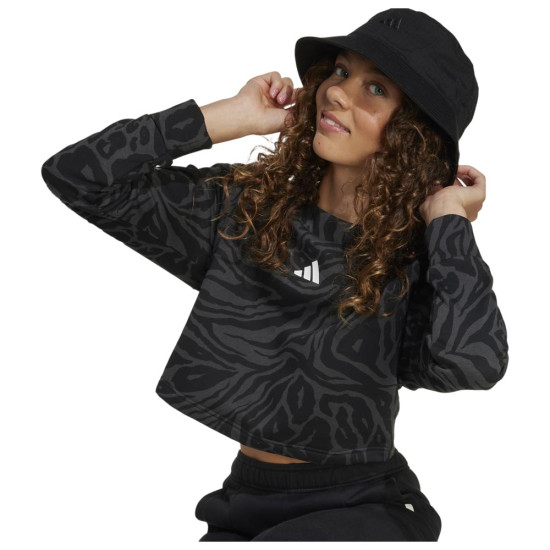 Adidas Παιδικό φούτερ Future Icons Allover Printed Cropped Sweatshirt Adidas Παιδικό φούτερ Future Icons Allover Printed Cropped Sweatshirt